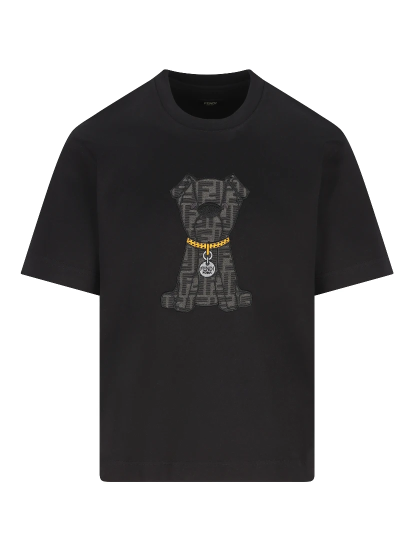 Fendi T-shirts and Polos Black