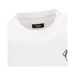 تيشيرتات وبولو من فندي باللون الأبيض