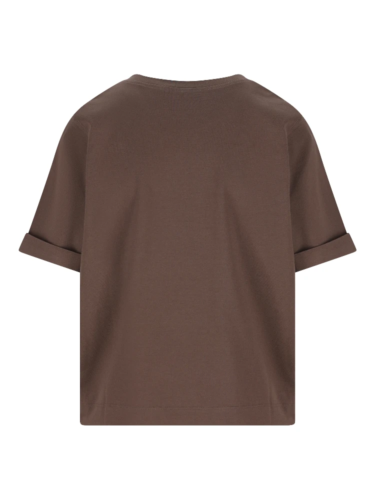 Brown cotton jersey T-shirt alternative