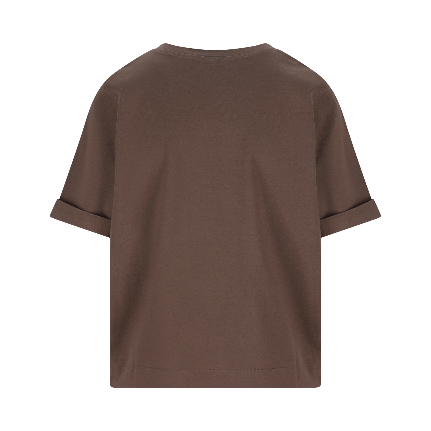 Brown cotton jersey T-shirt