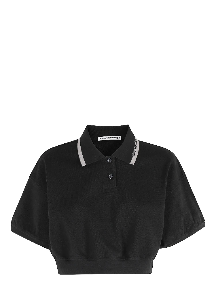 RELAXED CROPPED CINCHED POLO