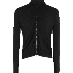 DRAPE BACK SHIRT W CONTINUOUS ZIPPER