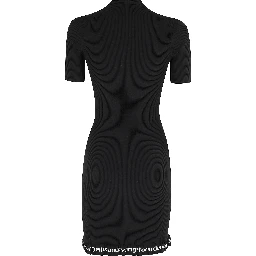 RIBBED SS DRESS W LOGO