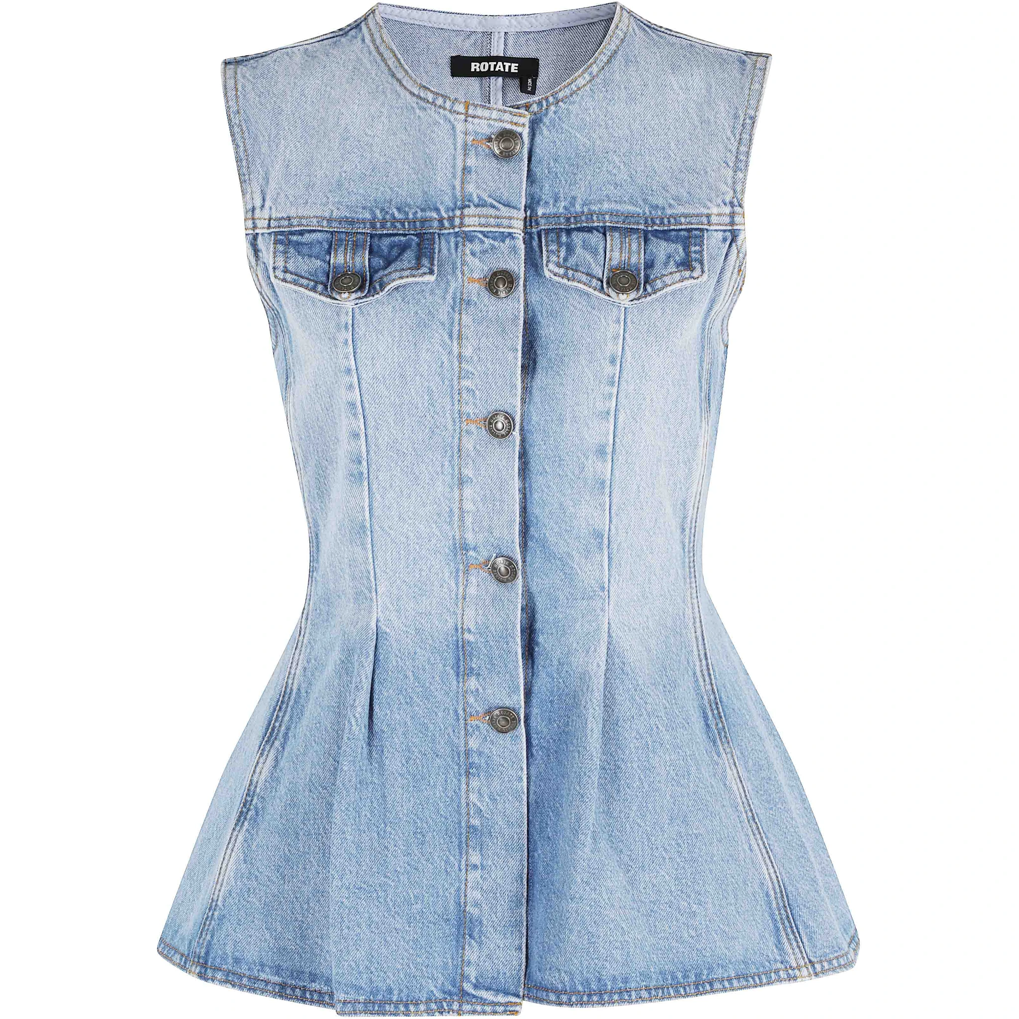 FLARED DENIM TOP