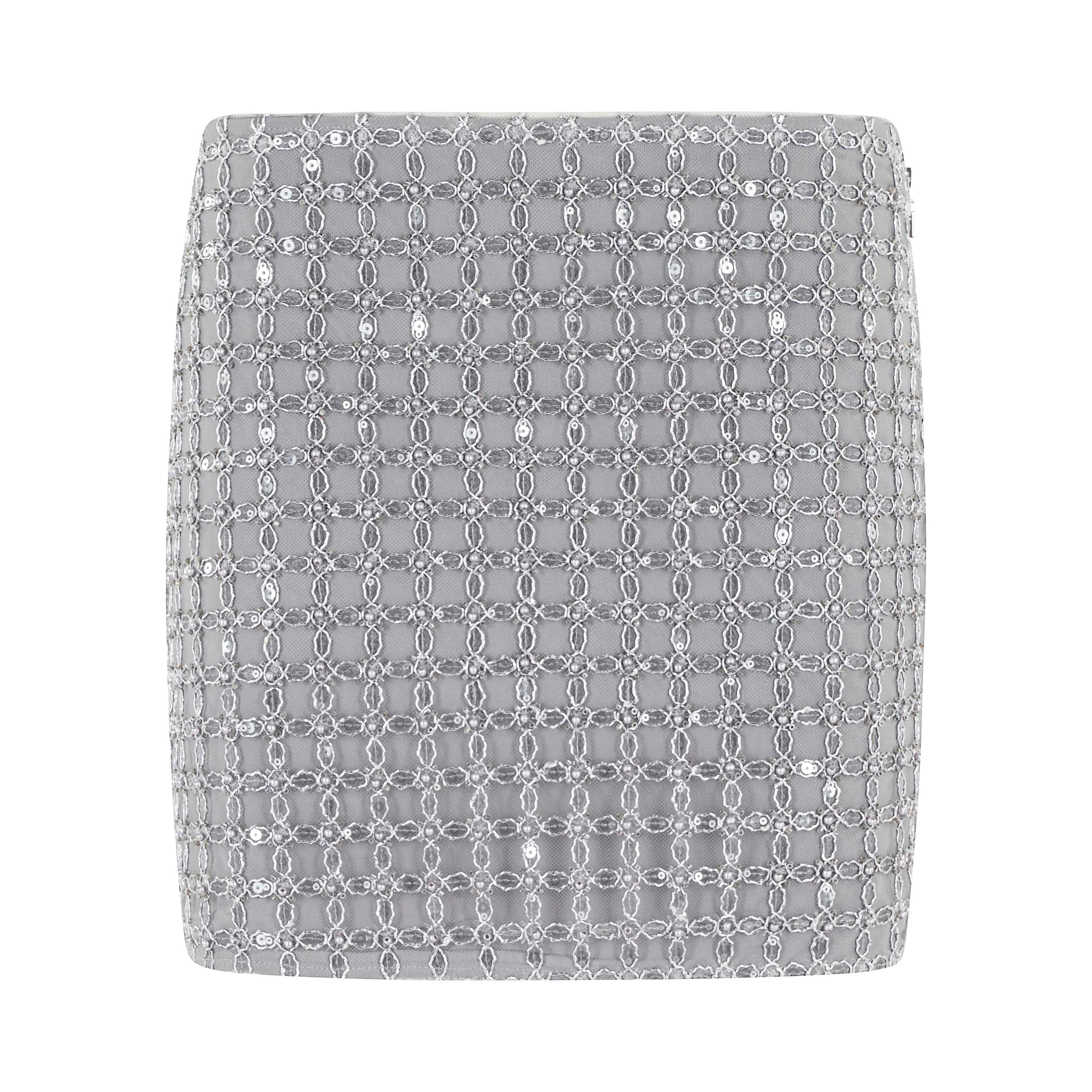 BEADED MINI SKIRT