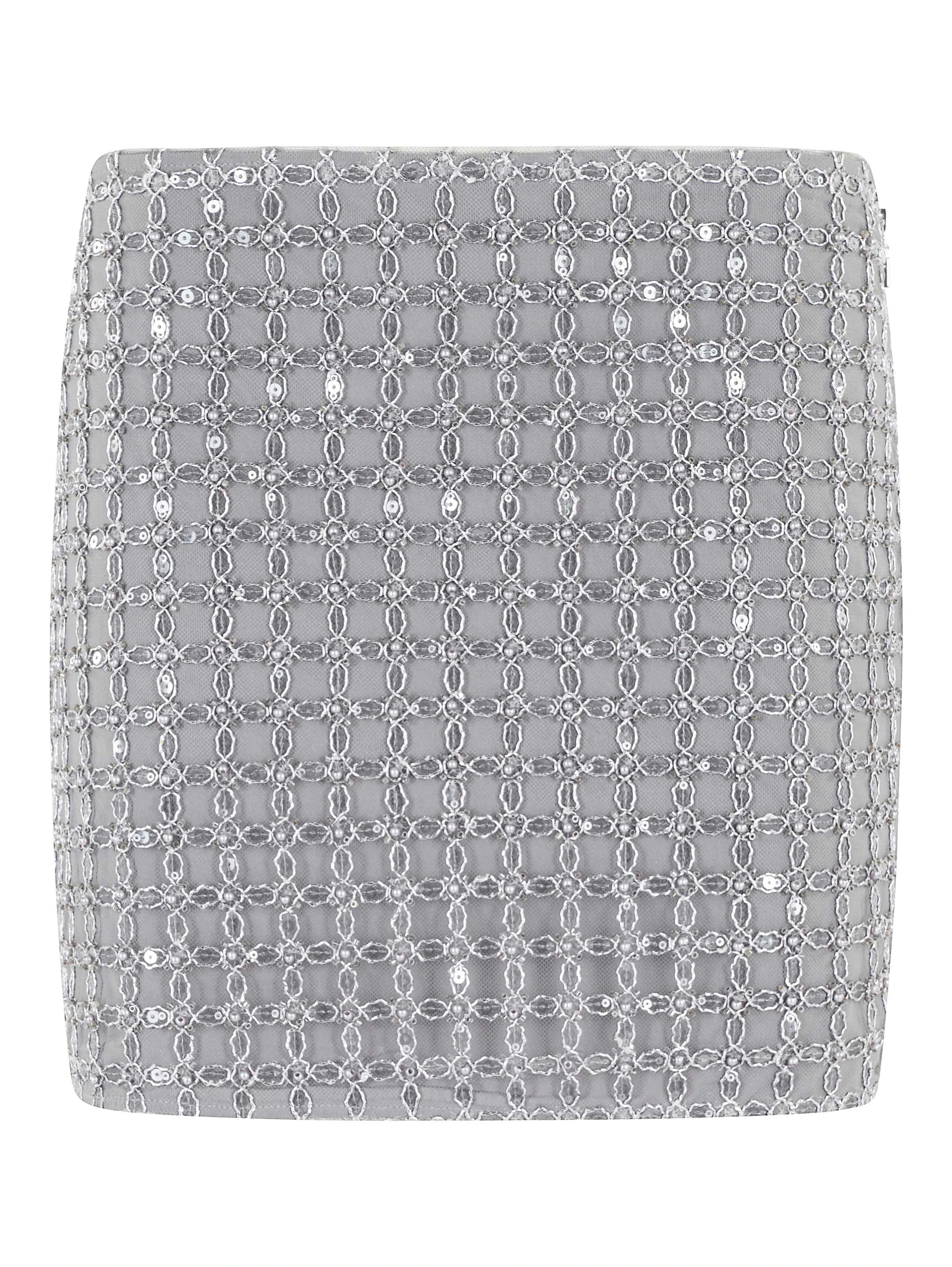 BEADED MINI SKIRT