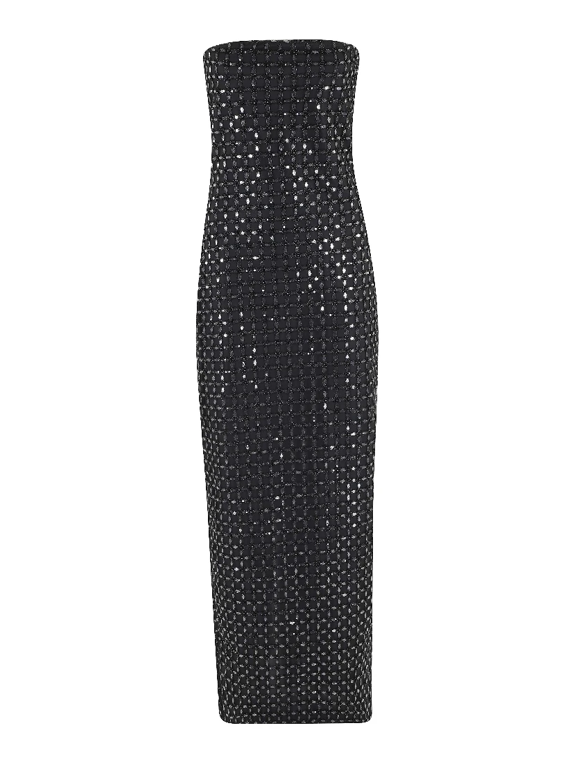 BEADED MAXI TUBE DRESS