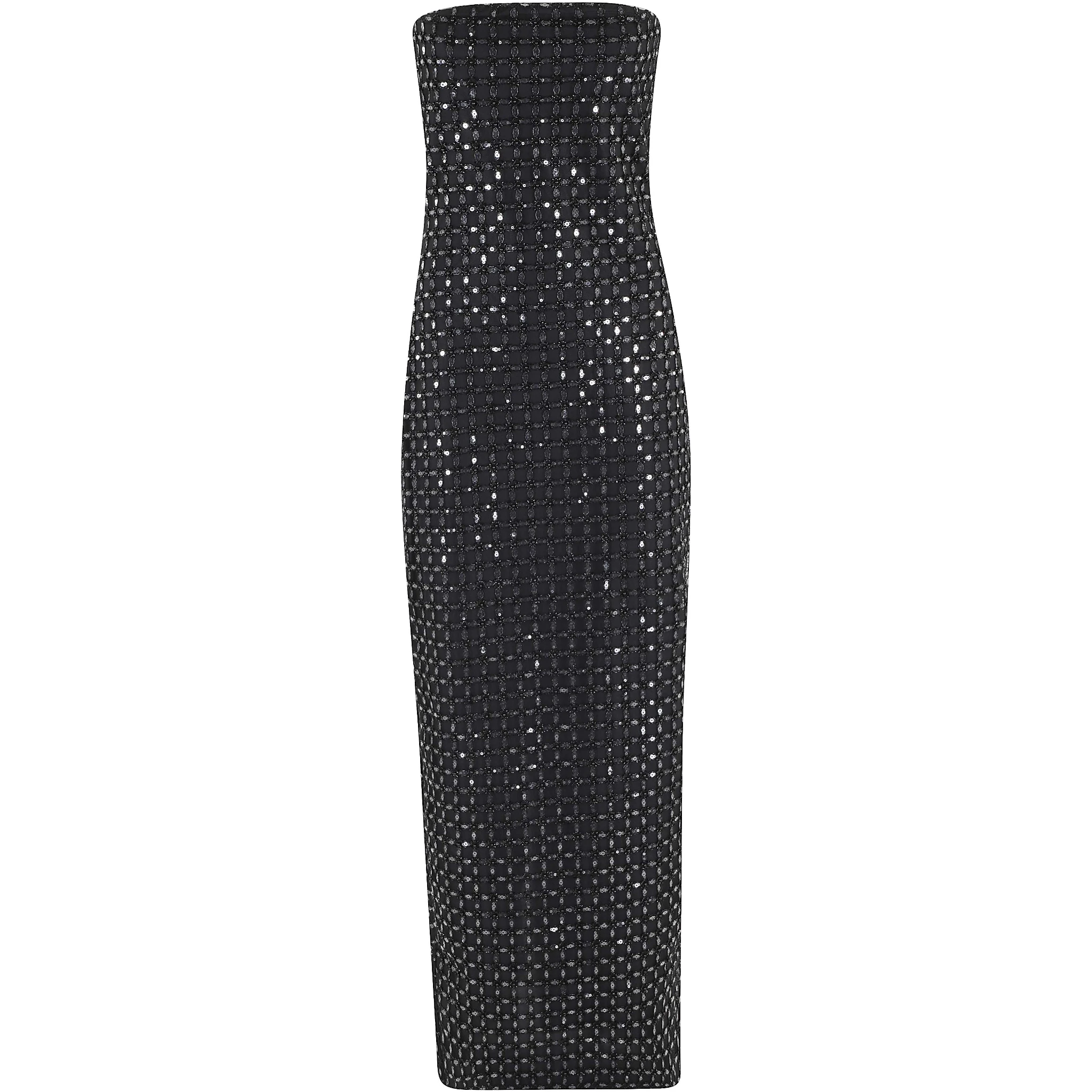 BEADED MAXI TUBE DRESS