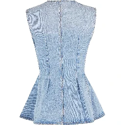 FLARED DENIM TOP