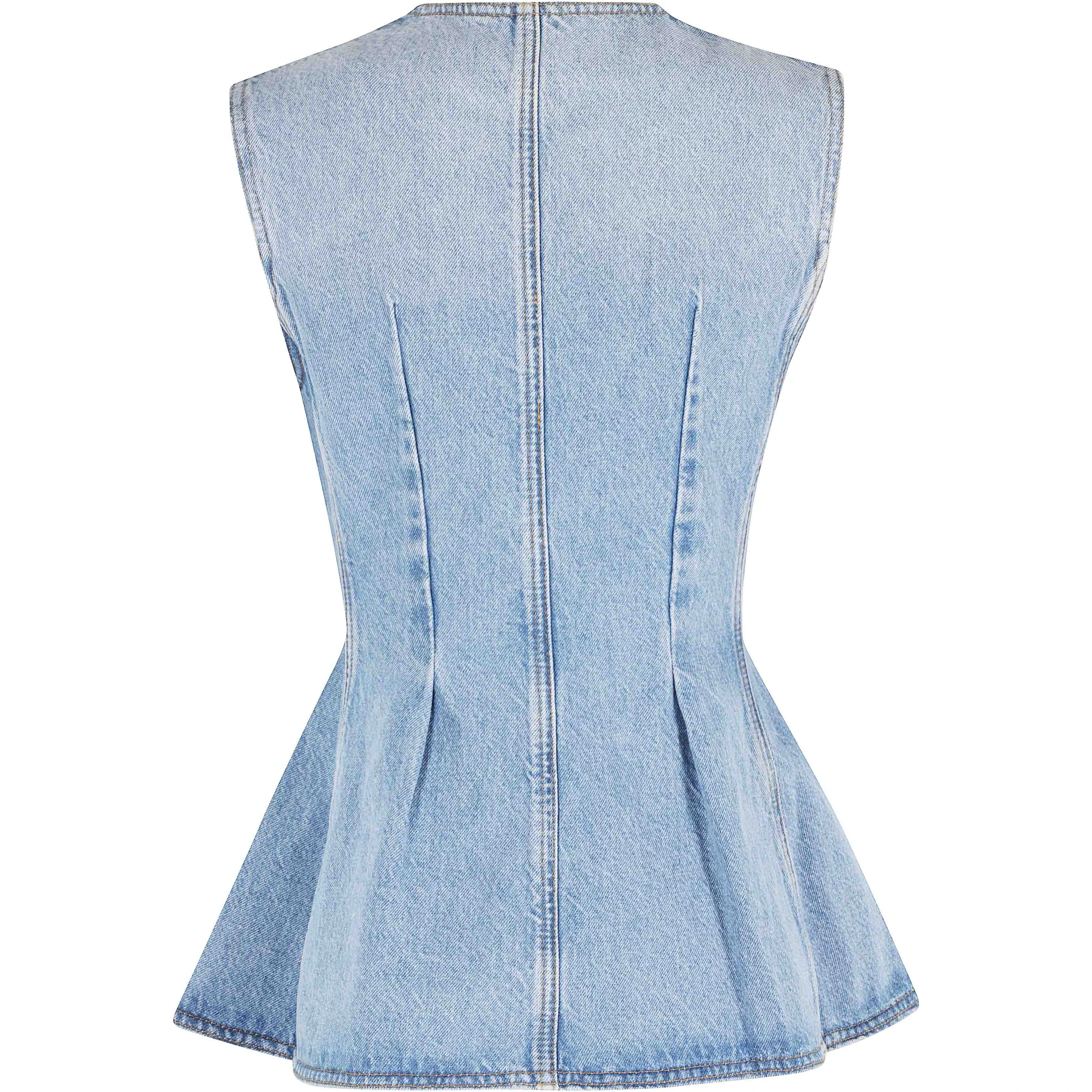 FLARED DENIM TOP