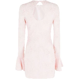 فستان قصير مزين بكشكشة شبكية