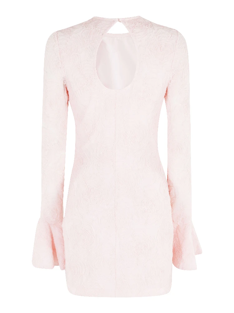 فستان قصير مزين بكشكشة شبكية alternative