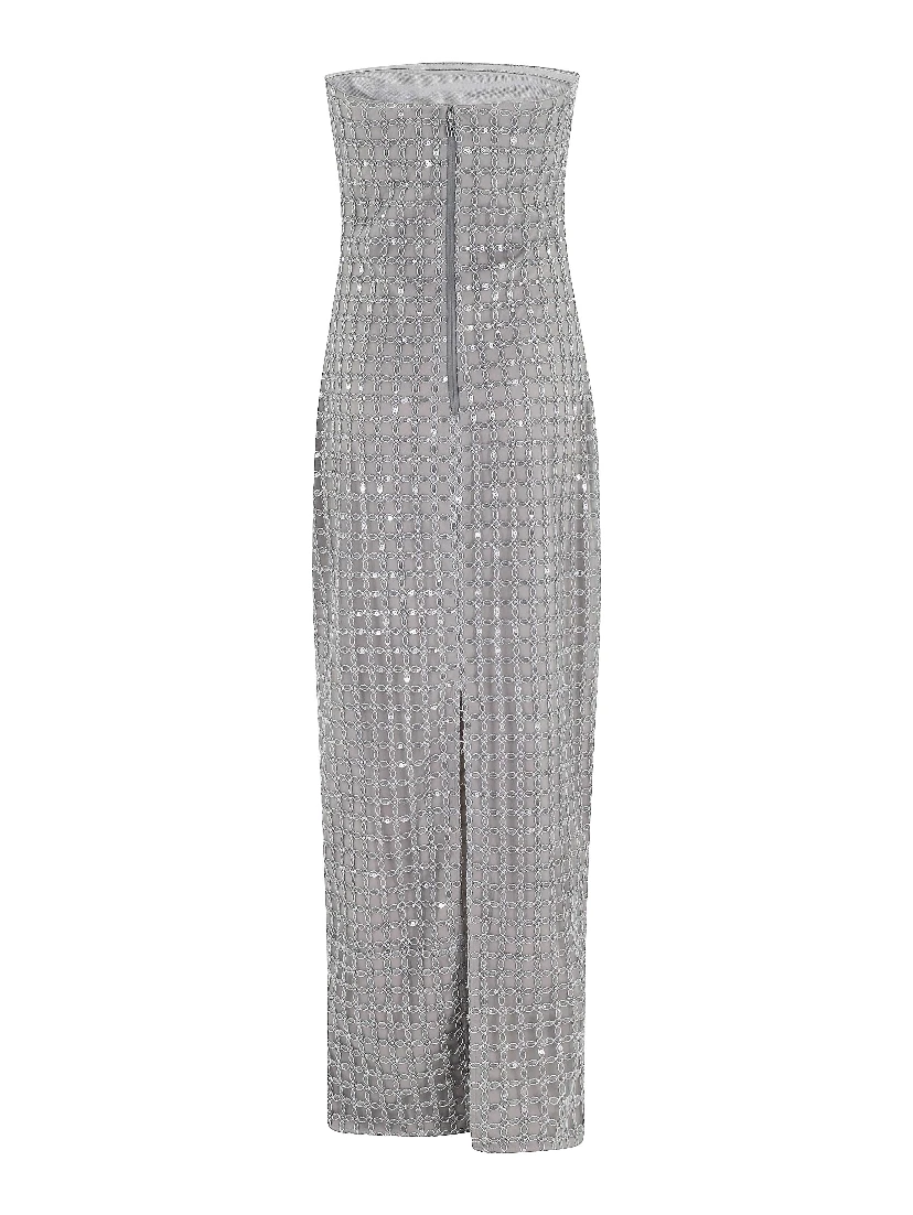 BEADED MAXI TUBE DRESS
