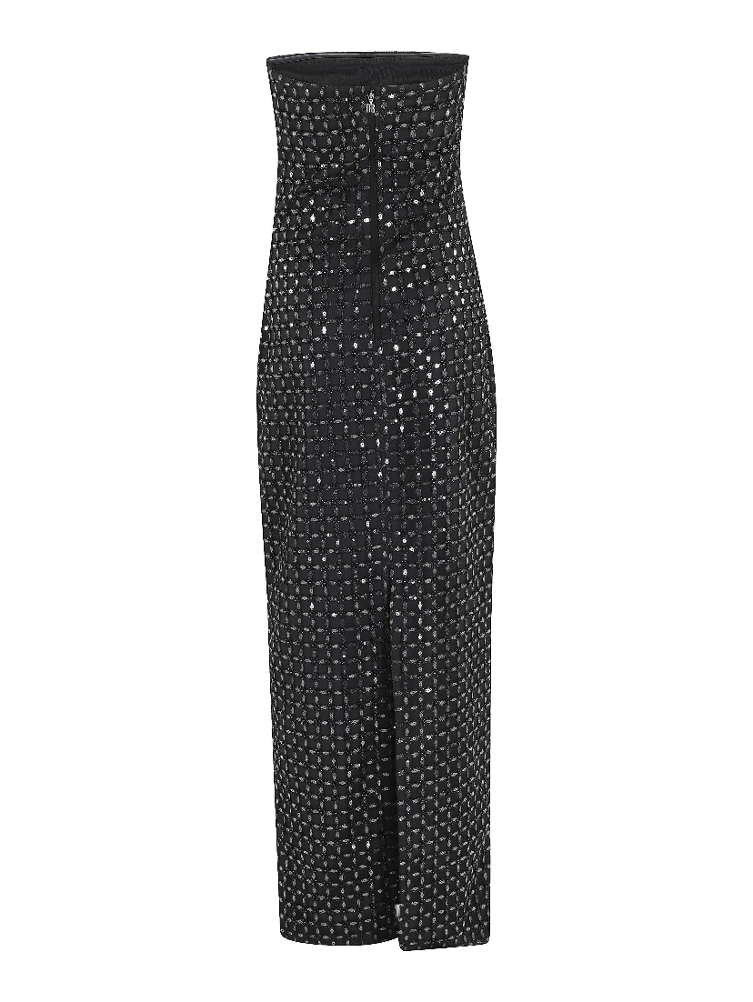 BEADED MAXI TUBE DRESS