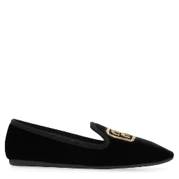 Black Fabric Moccassin
