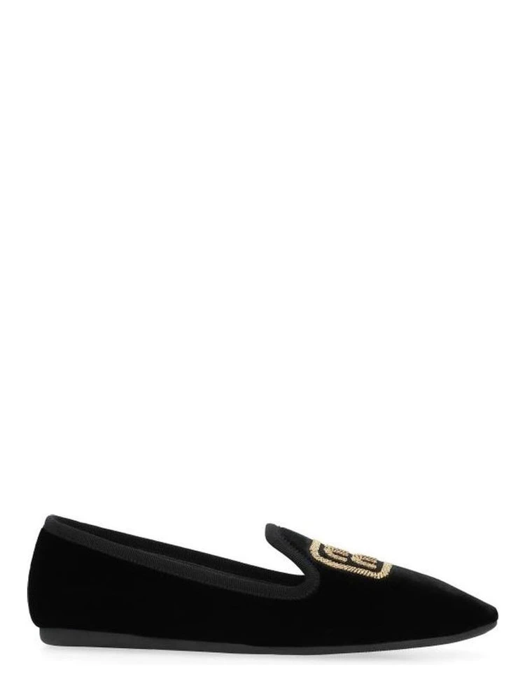 Black Fabric Moccassin