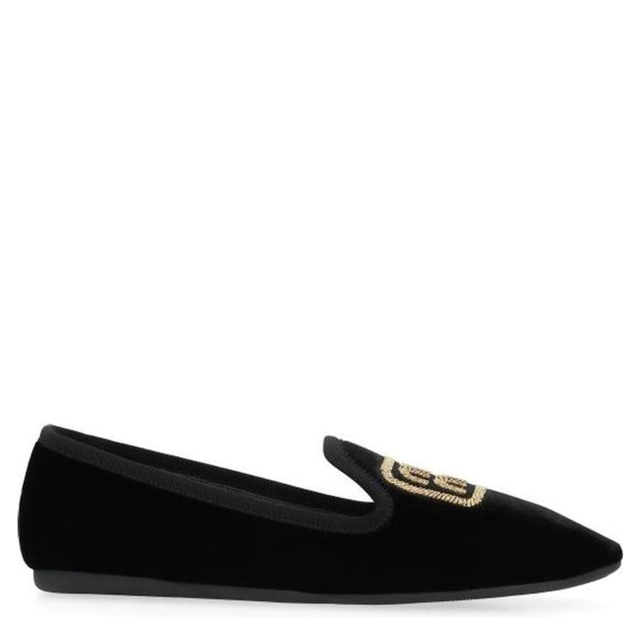 Black Fabric Moccassin