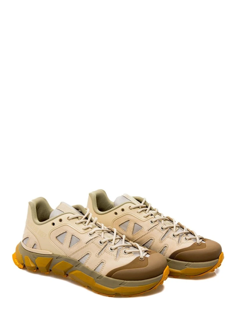 Beige Polyamide Athletic Sneakers