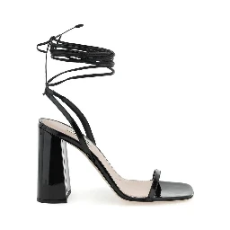 Black Calfskin Platform Sandals