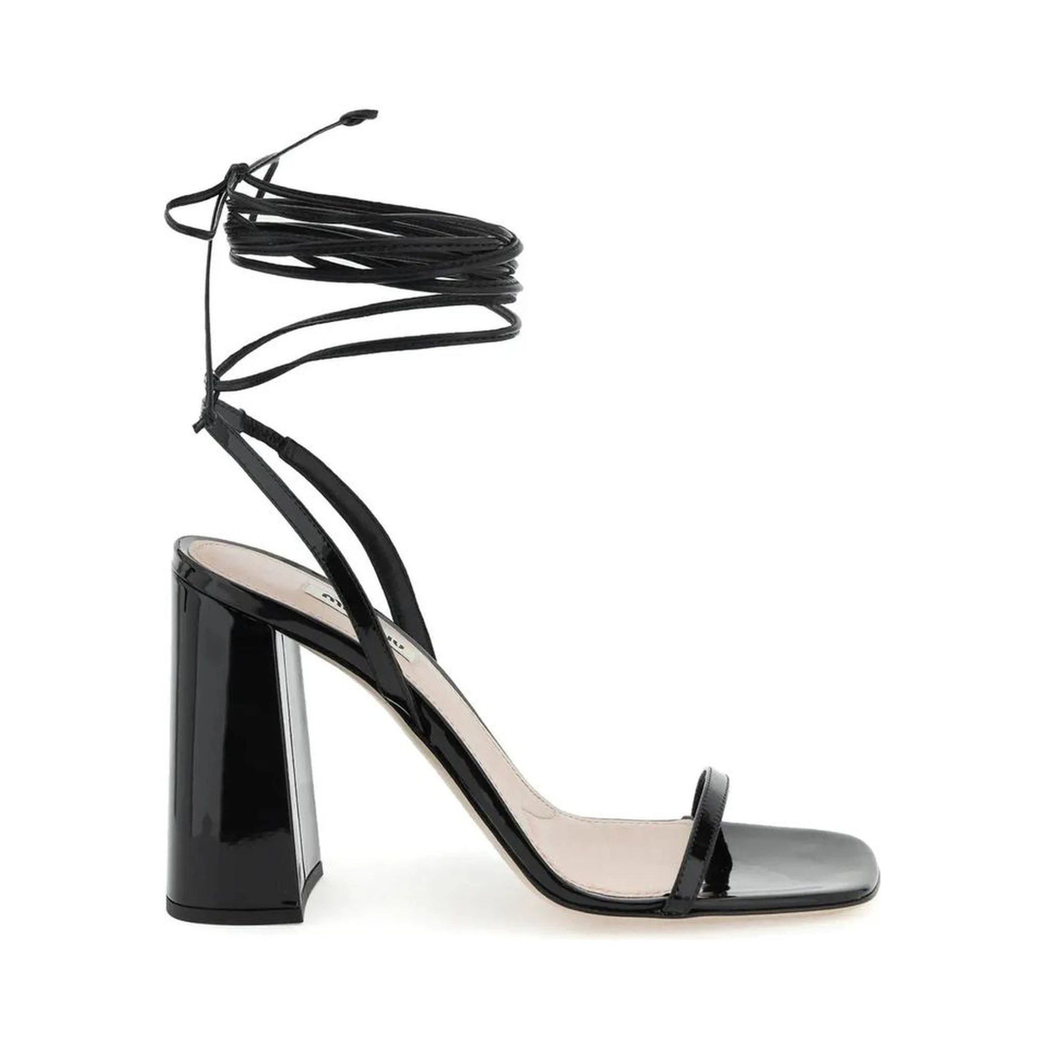 Black Calfskin Platform Sandals