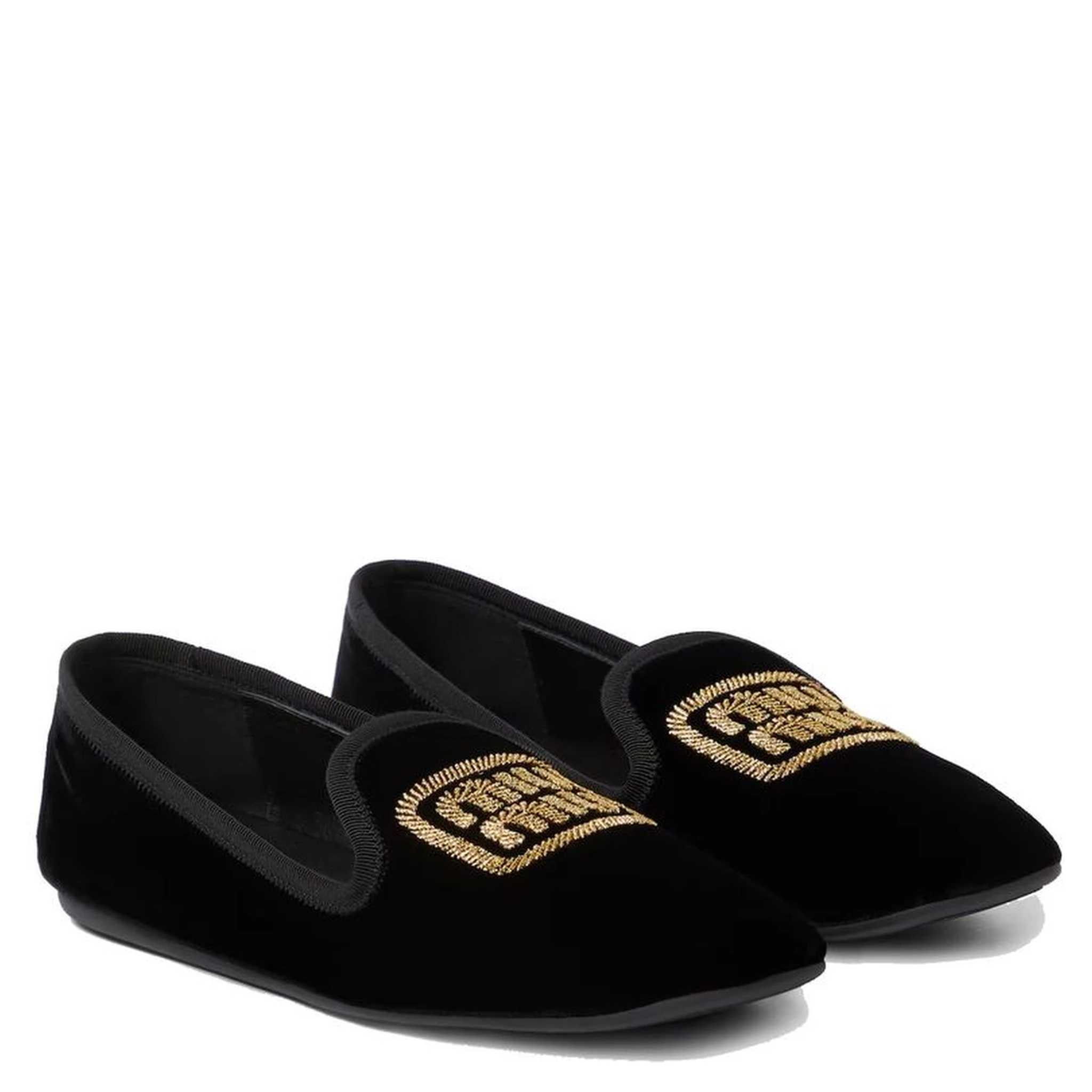 Black Fabric Moccassin