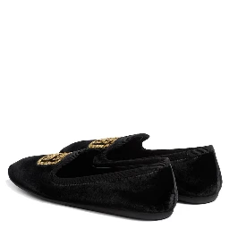 Black Fabric Moccassin