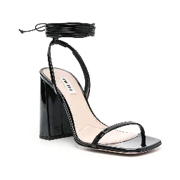Black Calfskin Platform Sandals