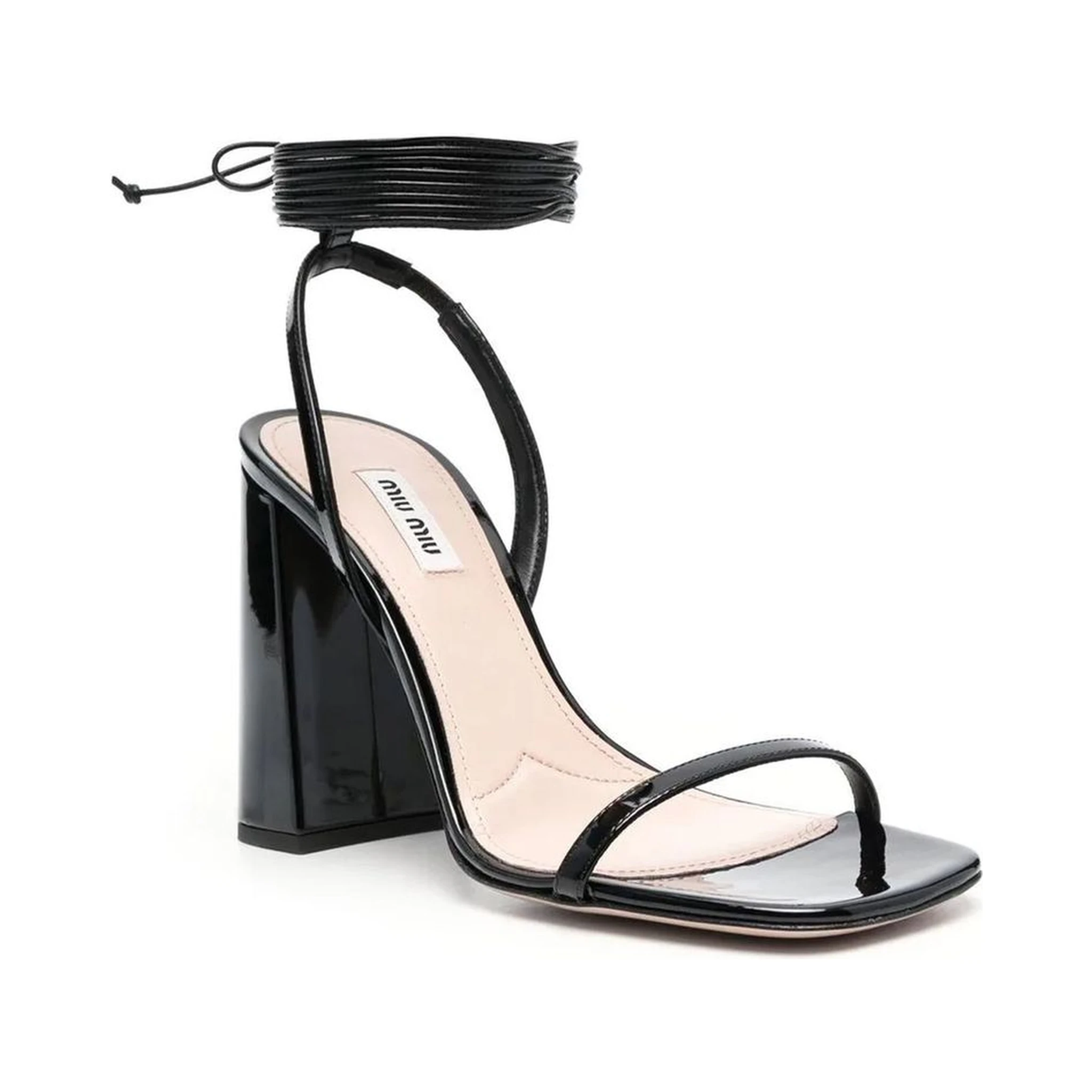 Black Calfskin Platform Sandals