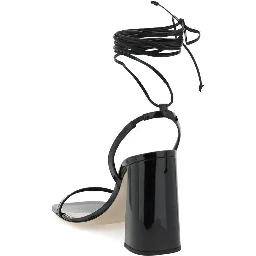 Black Calfskin Platform Sandals