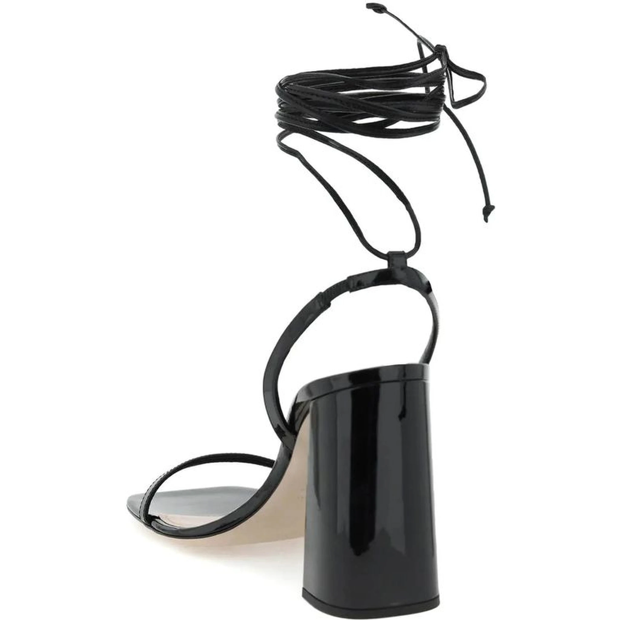 Black Calfskin Platform Sandals