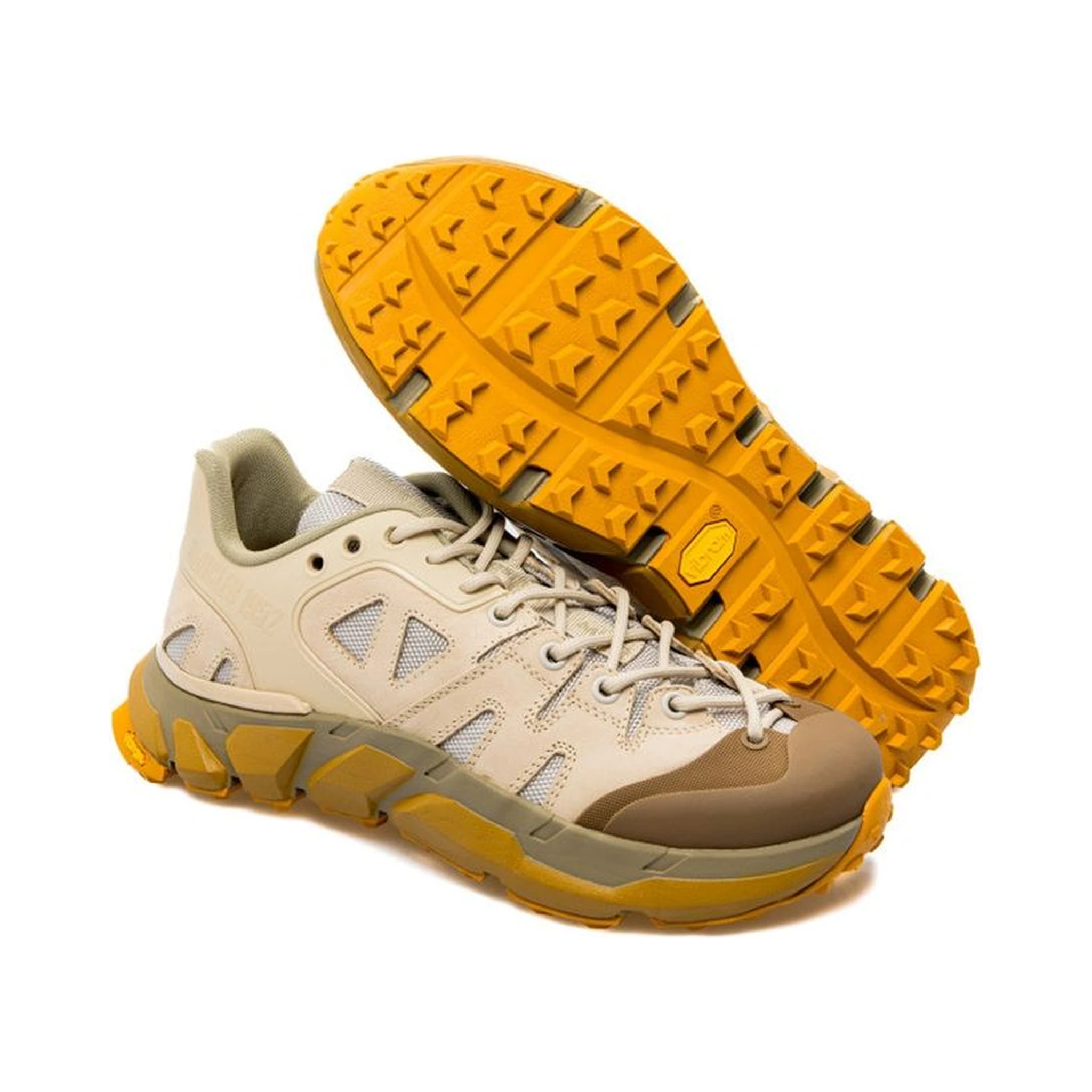 Beige Polyamide Athletic Sneakers