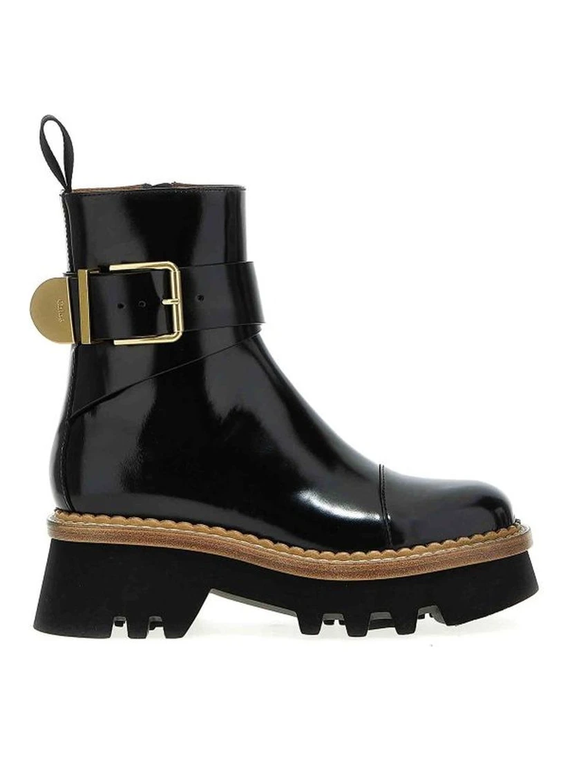 Black Calfskin Ankle Boots
