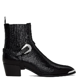 Black Calfskin Chelsea Boots
