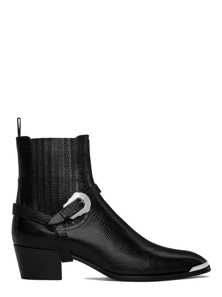 Black Calfskin Chelsea Boots