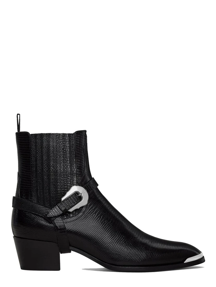 Black Calfskin Chelsea Boots