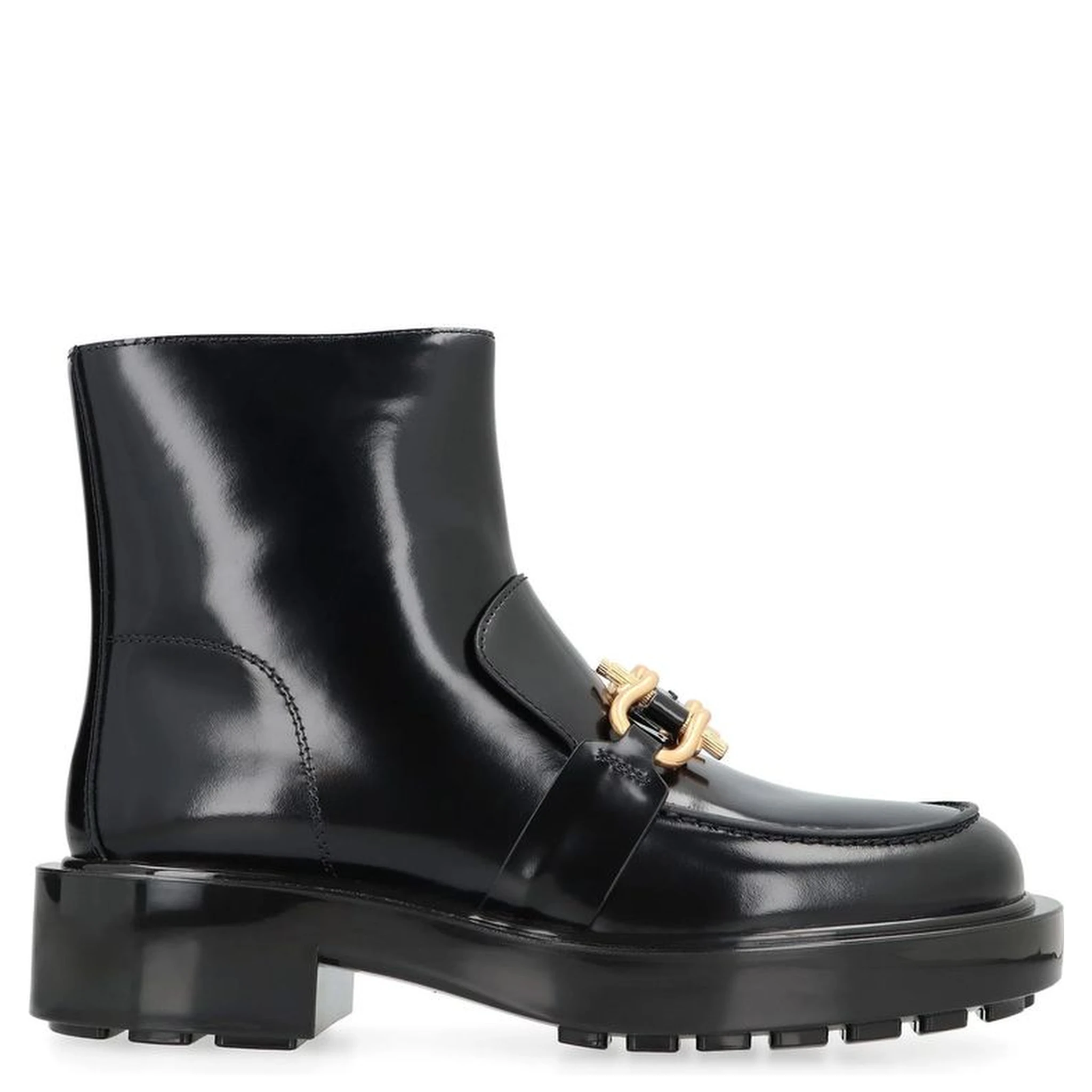 Black Calfskin Ankle Boots