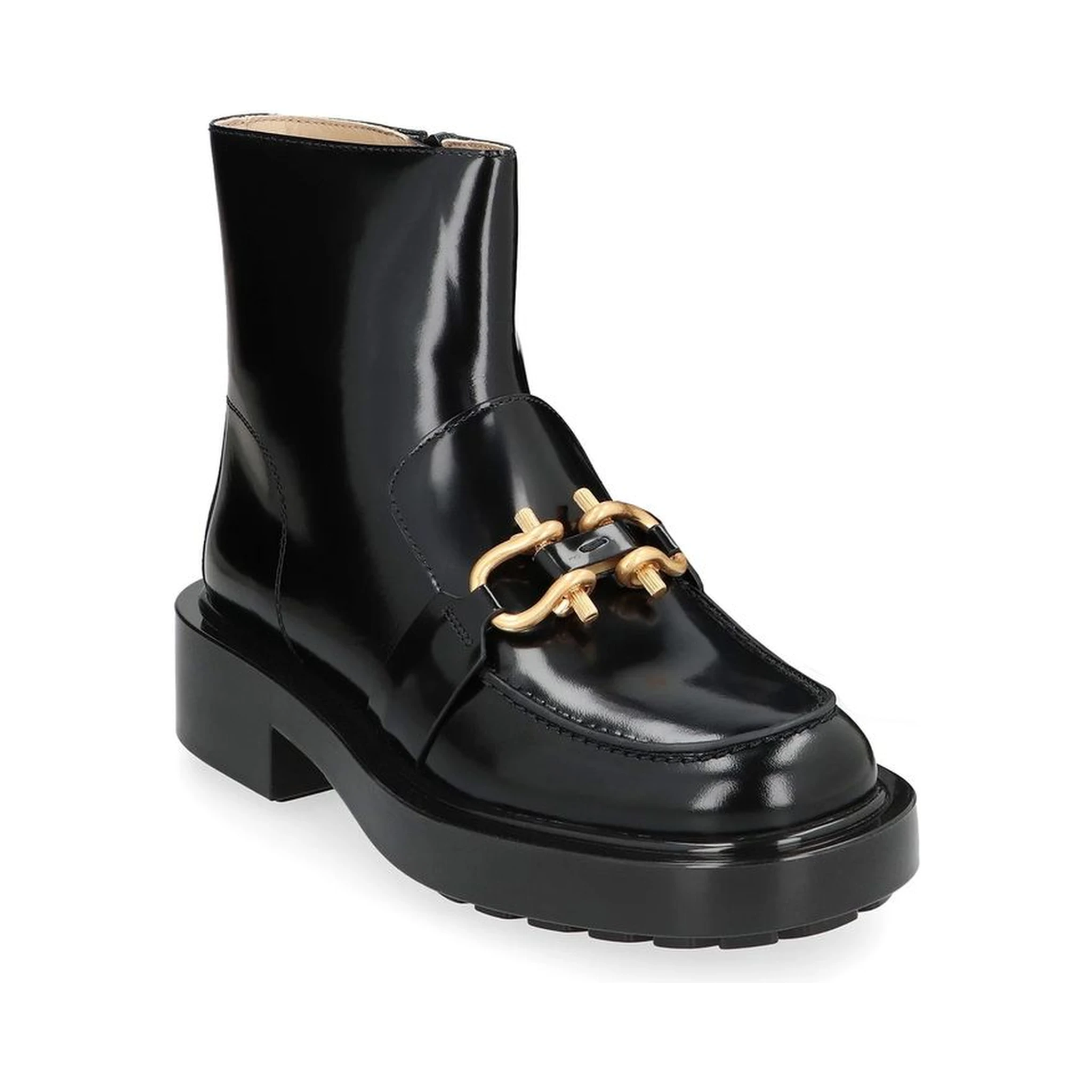 Black Calfskin Ankle Boots