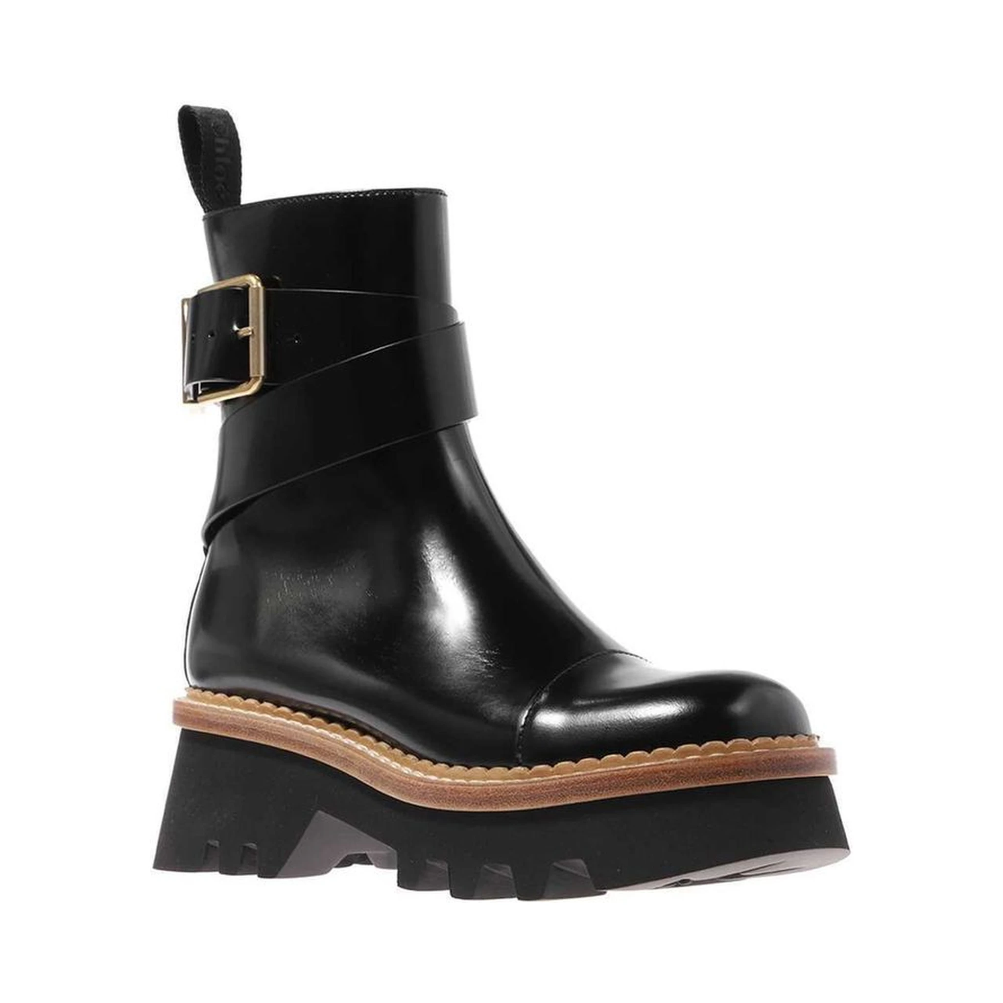 Black Calfskin Ankle Boots