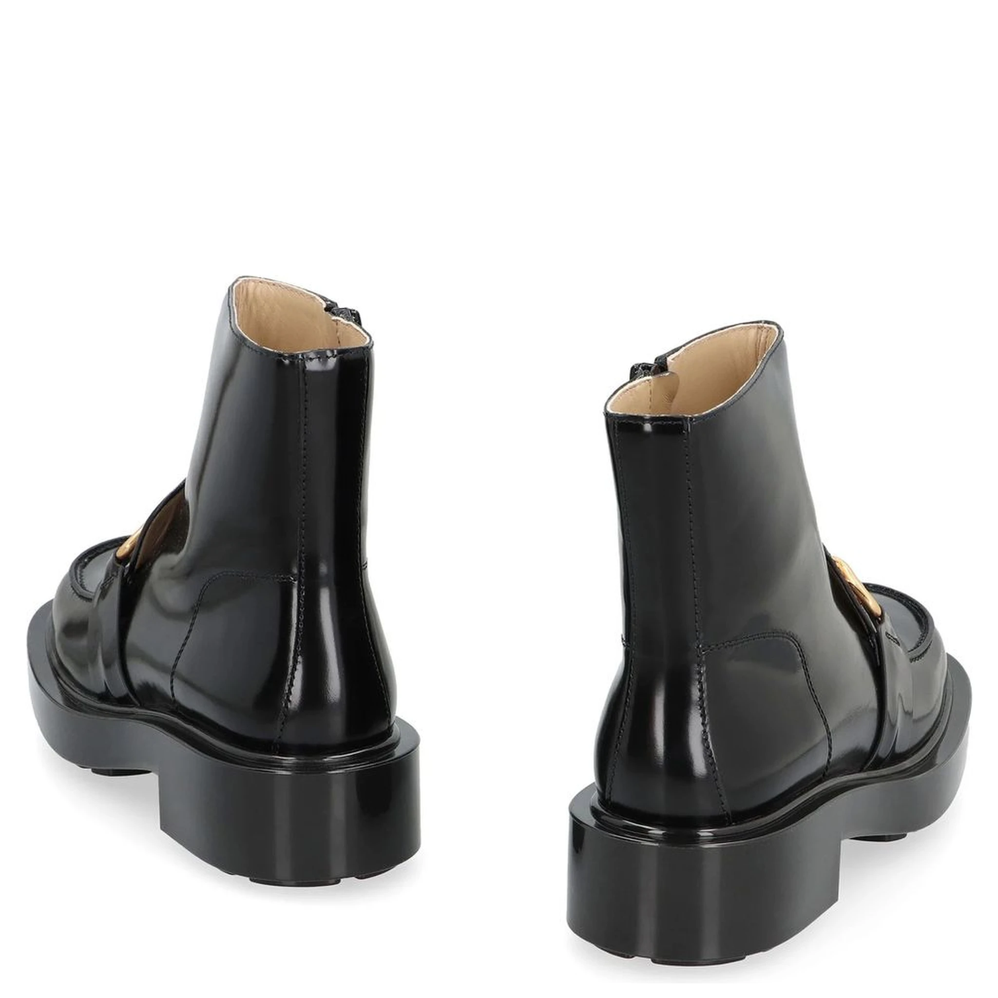 Black Calfskin Ankle Boots