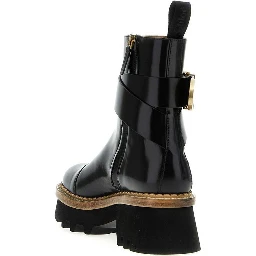 Black Calfskin Ankle Boots