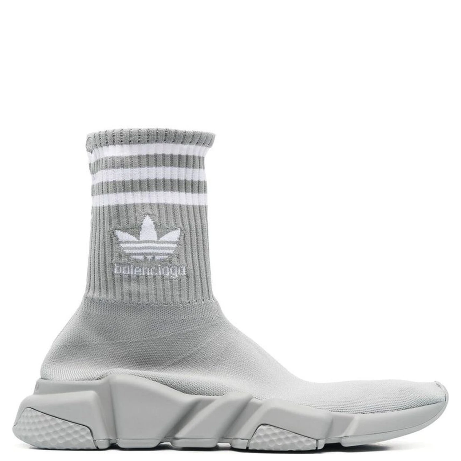 Gray Nylon Athletic Sneakers