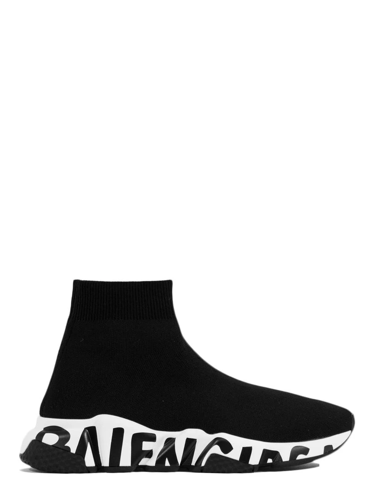 Black Fabric Athletic Sneakers