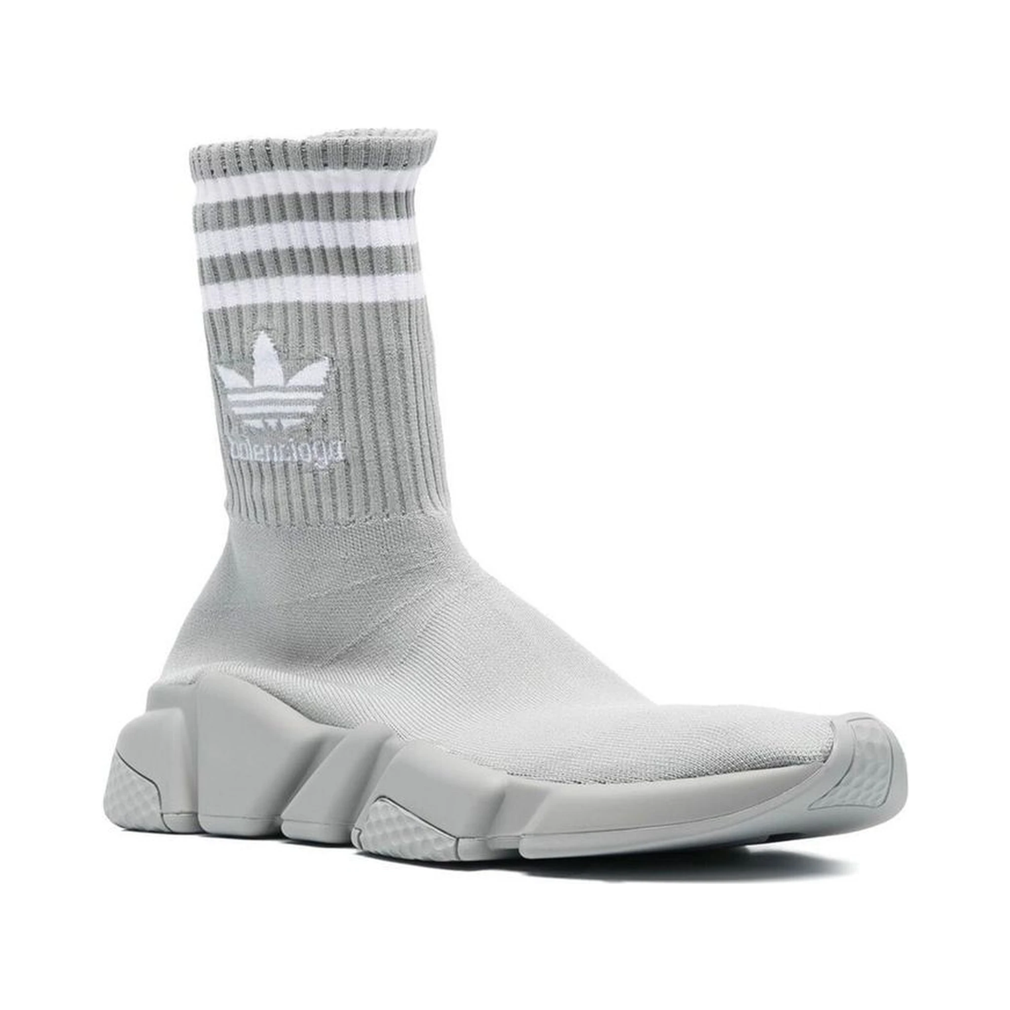 Gray Nylon Athletic Sneakers