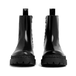 Black Calfskin Ankle Boots