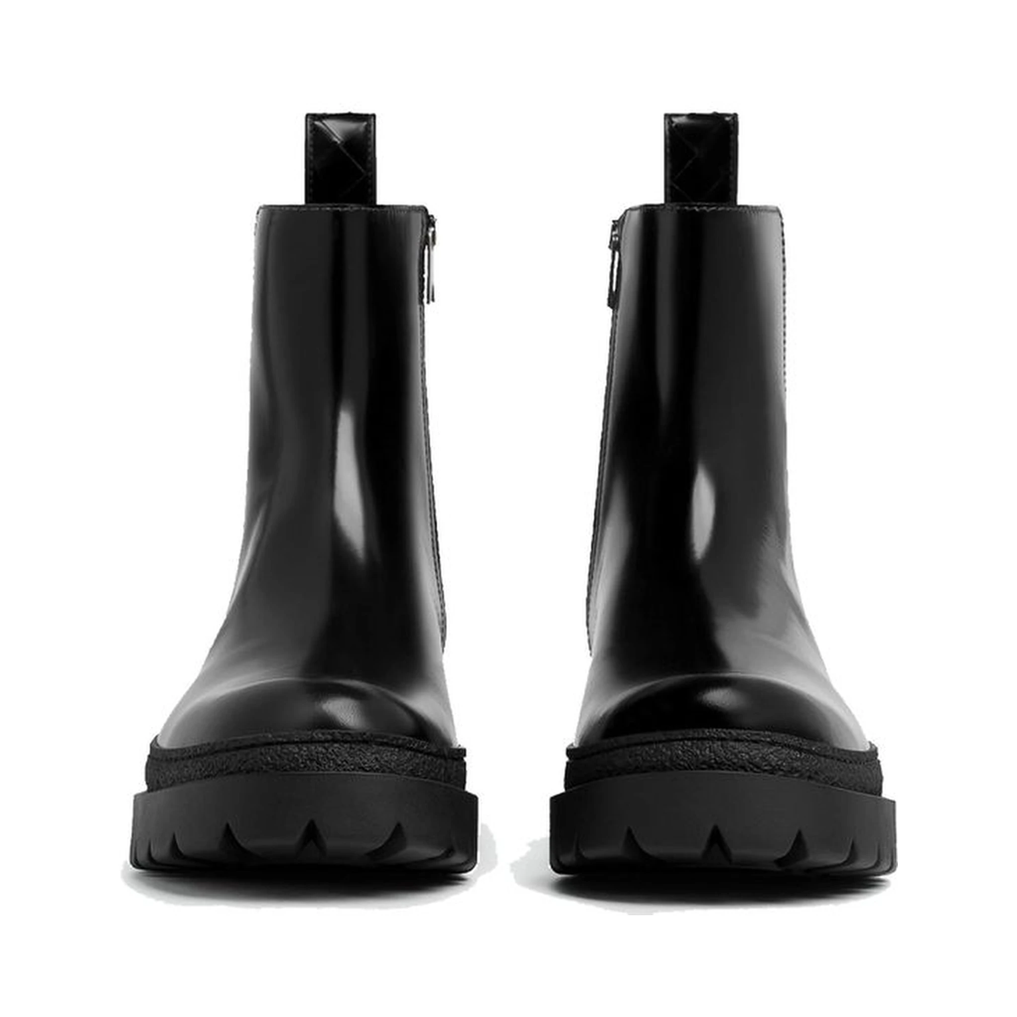 Black Calfskin Ankle Boots