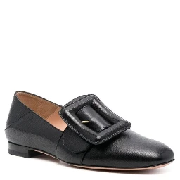 Black Calfskin Slip-On Loafers