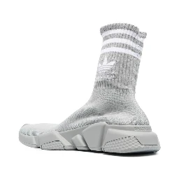 Gray Nylon Athletic Sneakers