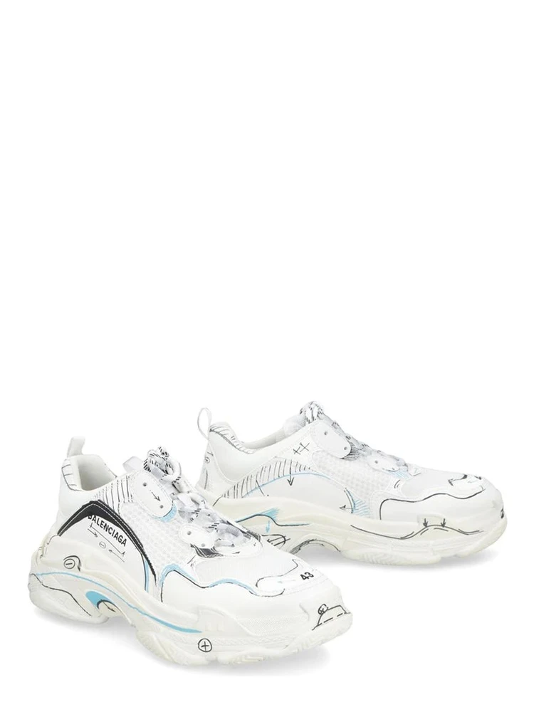 White Calfskin Chunky Sneakers alternative