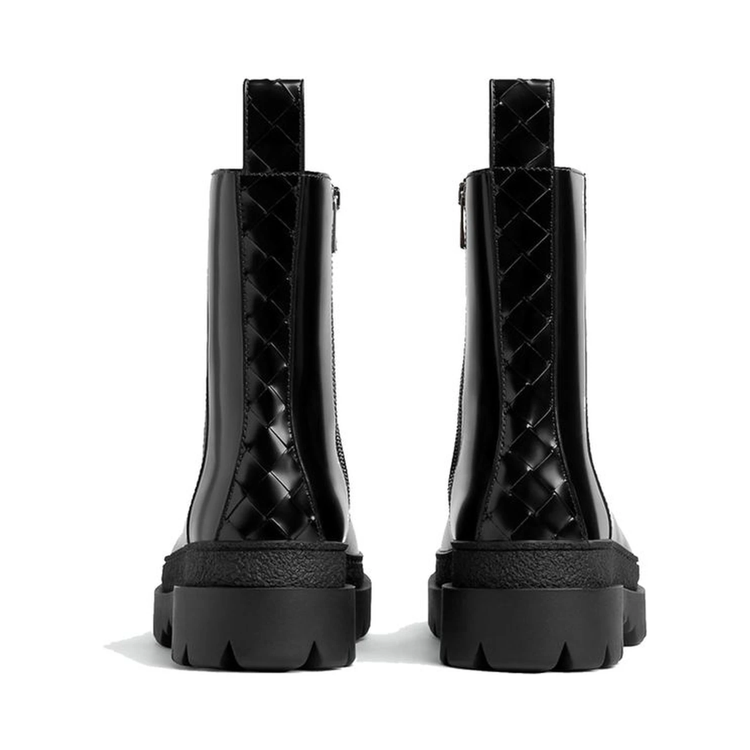 Black Calfskin Ankle Boots