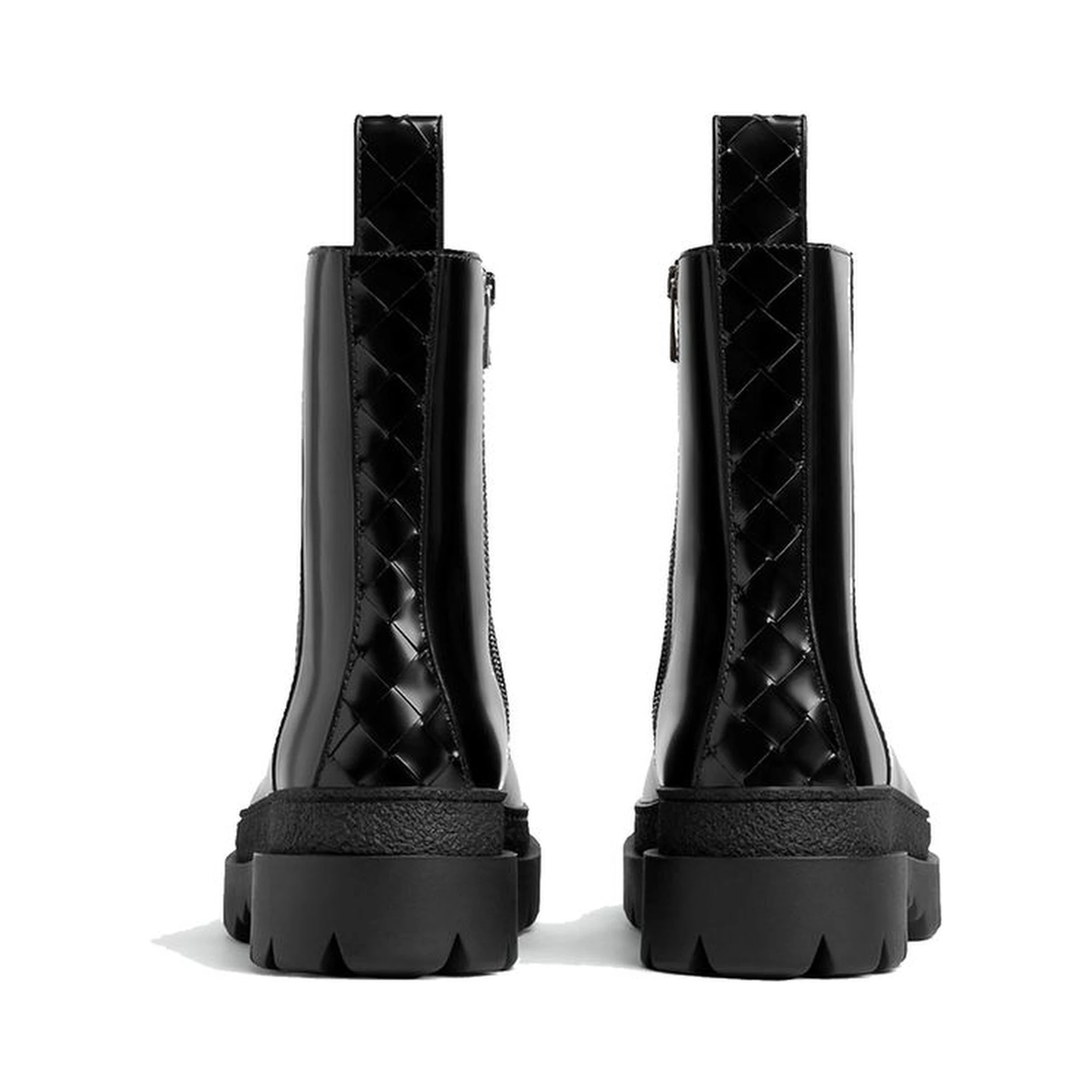 Black Calfskin Ankle Boots